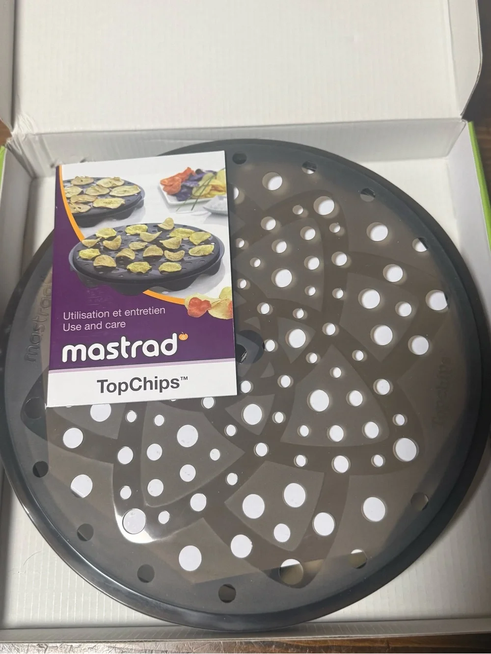 New Mastrad TopChips Maker + Mini Mandoline Slicer Set Black